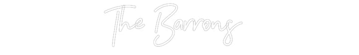Customized Neon Sign: The Barrons