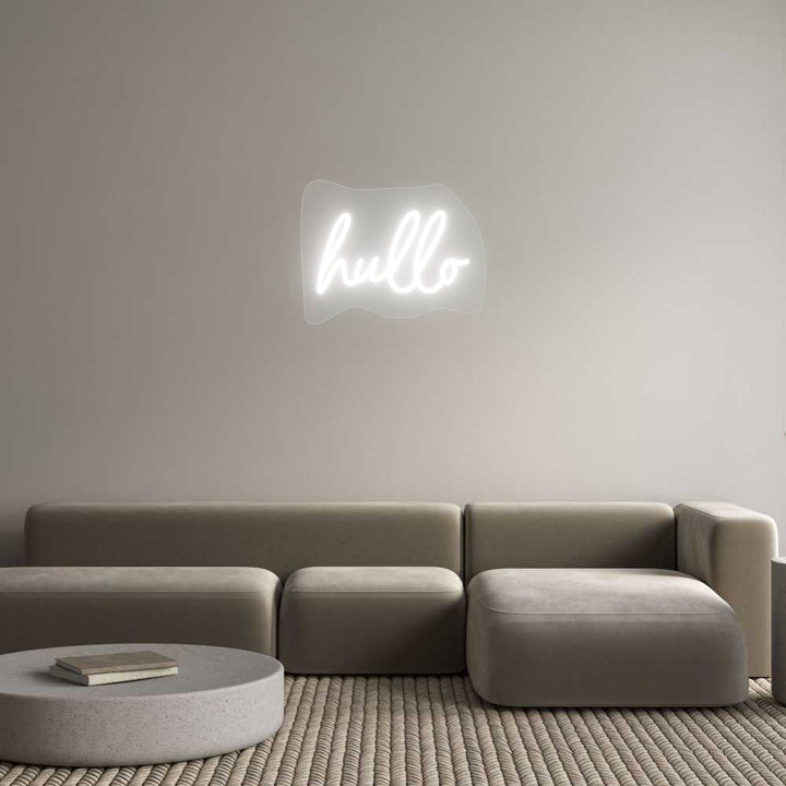 Customized Neon Sign: hullo