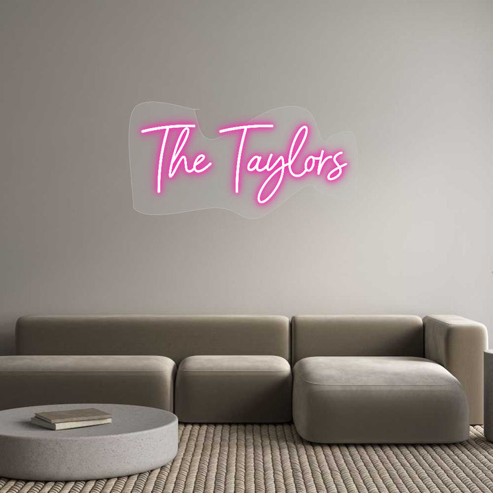 Customized Neon Sign: The Taylors