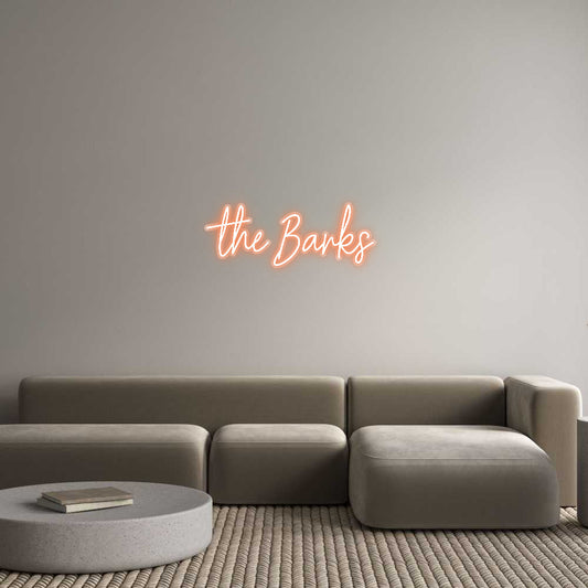 Customized Neon Sign: the Barks