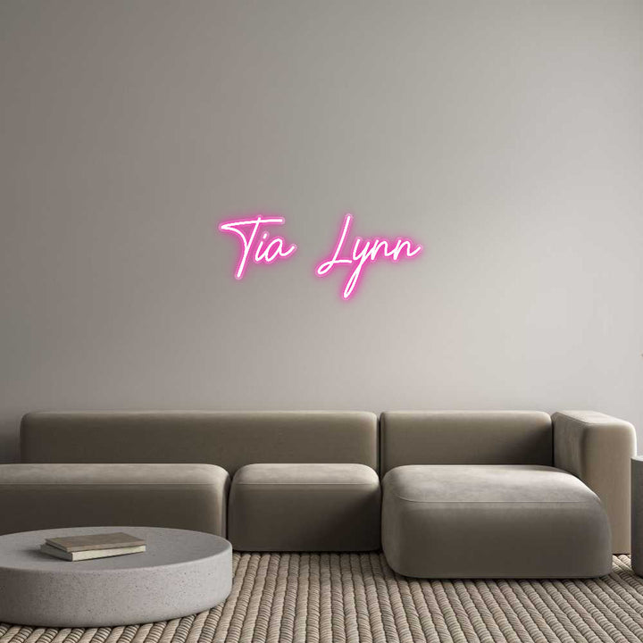 Customized Neon Sign: Tia Lynn