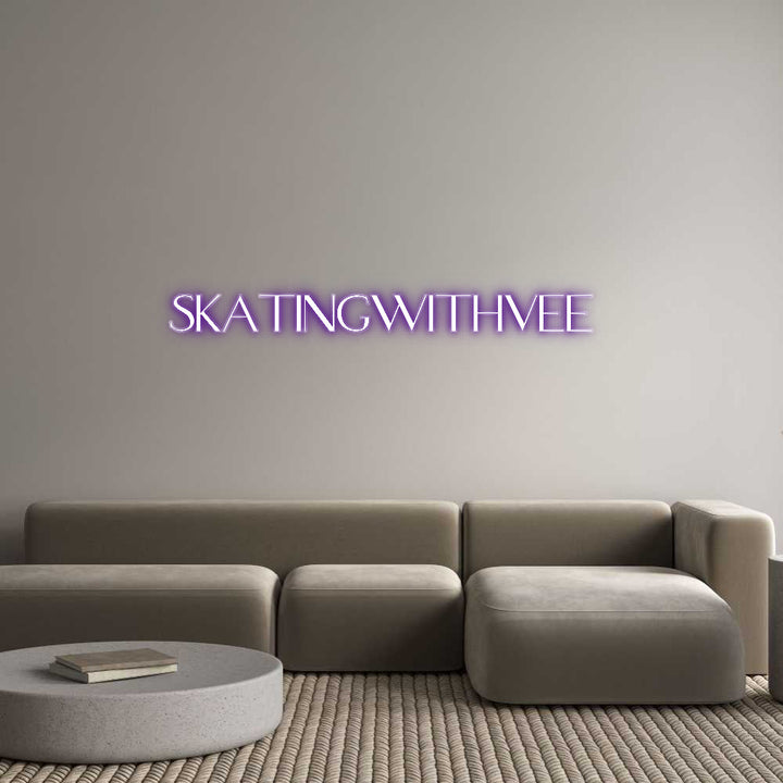 Customized Neon Sign: Skatingwithvee