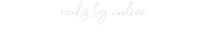 Customized Neon Sign: nailz by andrea