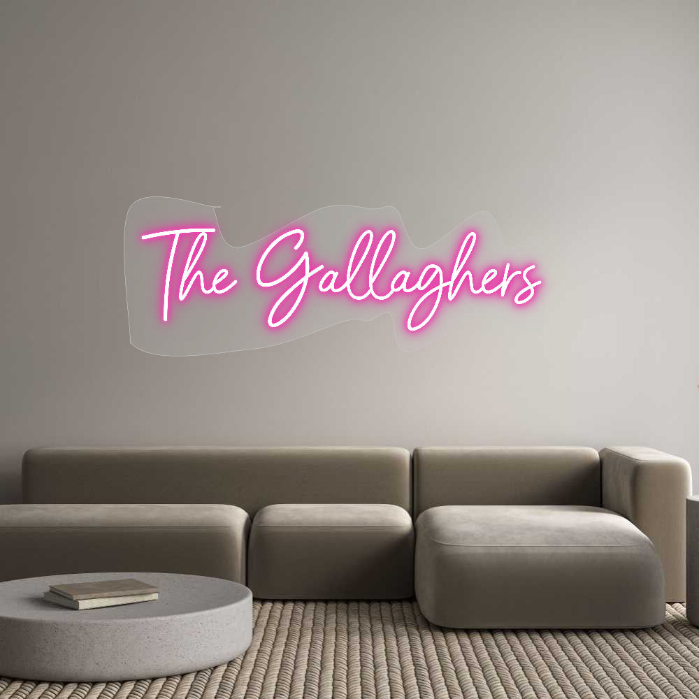 Customized Neon Sign: The Gallaghers