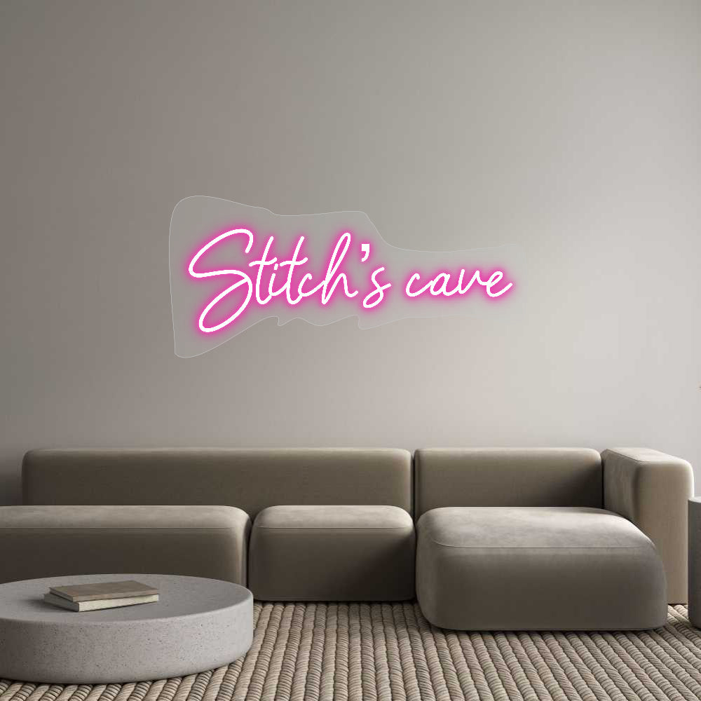 Customized Neon Sign: Stitch’s cave