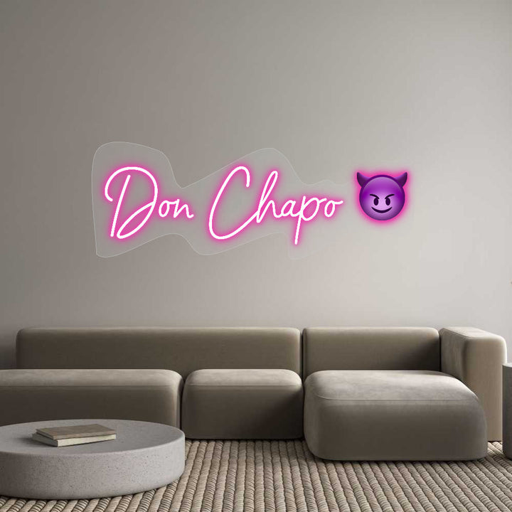 Customized Neon Sign: Don Chapo 😈