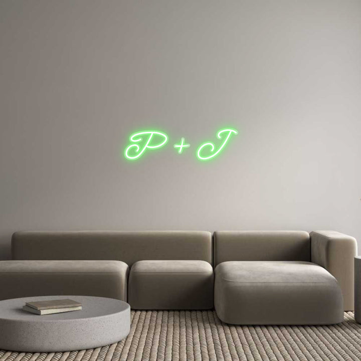 Customized Neon Sign: P + J