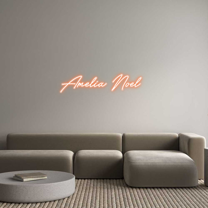 Customized Neon Sign: Amelia Noel