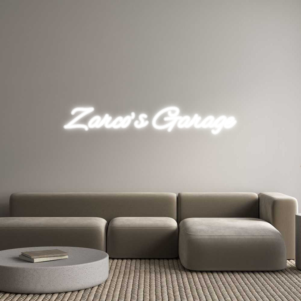 Customized Neon Sign: Zarco’s Garage