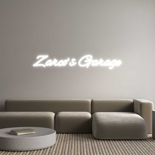 Customized Neon Sign: Zarco’s Garage