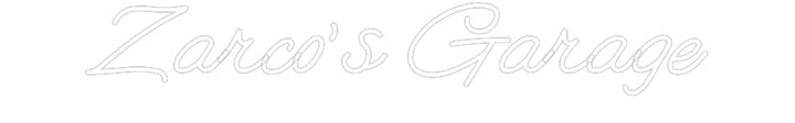 Customized Neon Sign: Zarco’s Garage