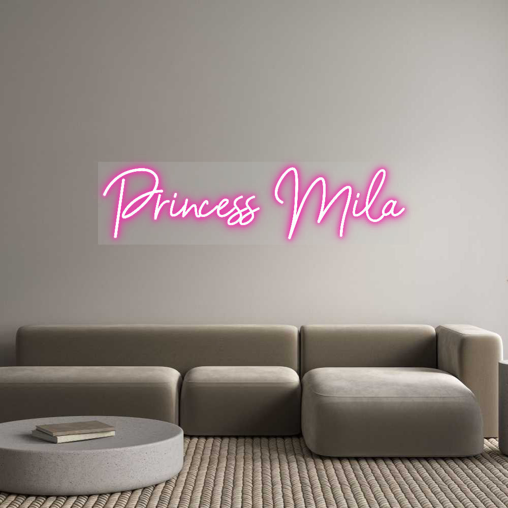 Customized Neon Sign: Princess Mila