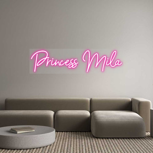 Customized Neon Sign: Princess Mila