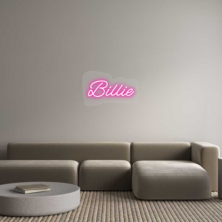 Customized Neon Sign: Billie