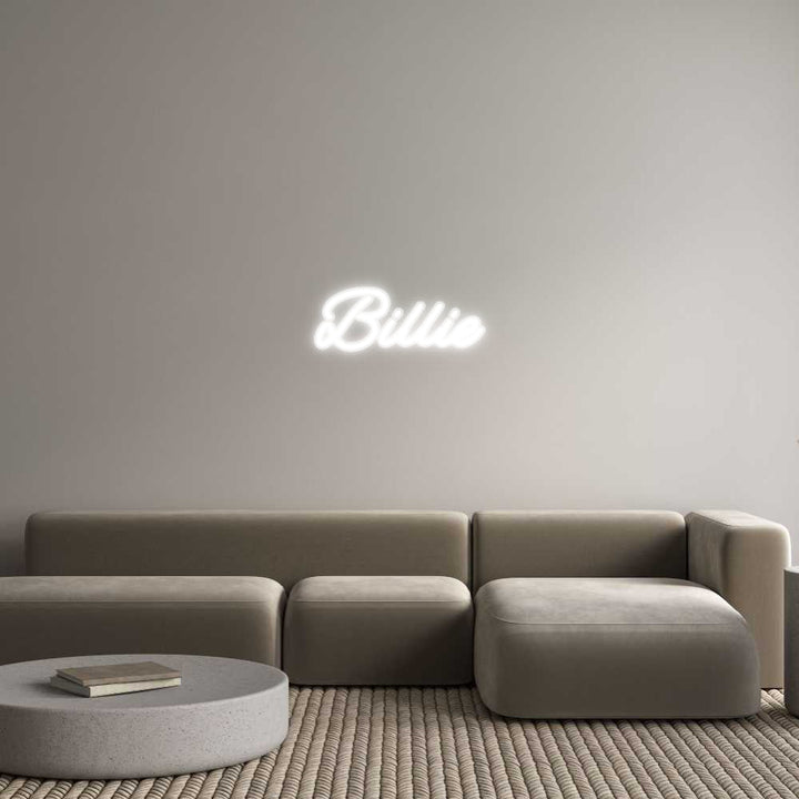 Customized Neon Sign: Billie