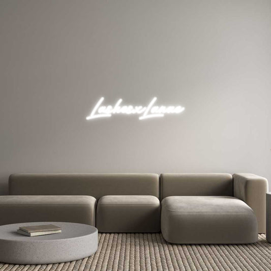 Customized Neon Sign: LashesxLanae