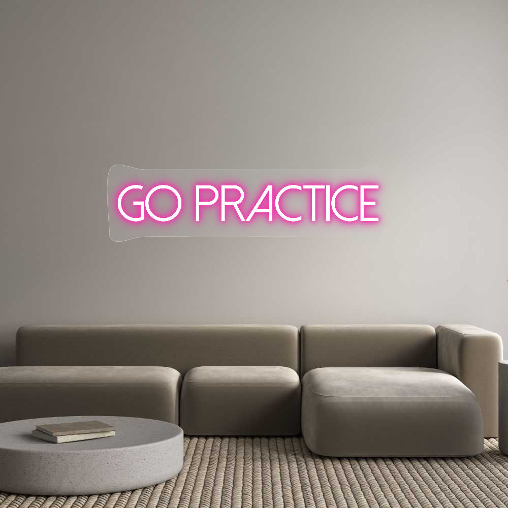 Customized Neon Sign: Go practice