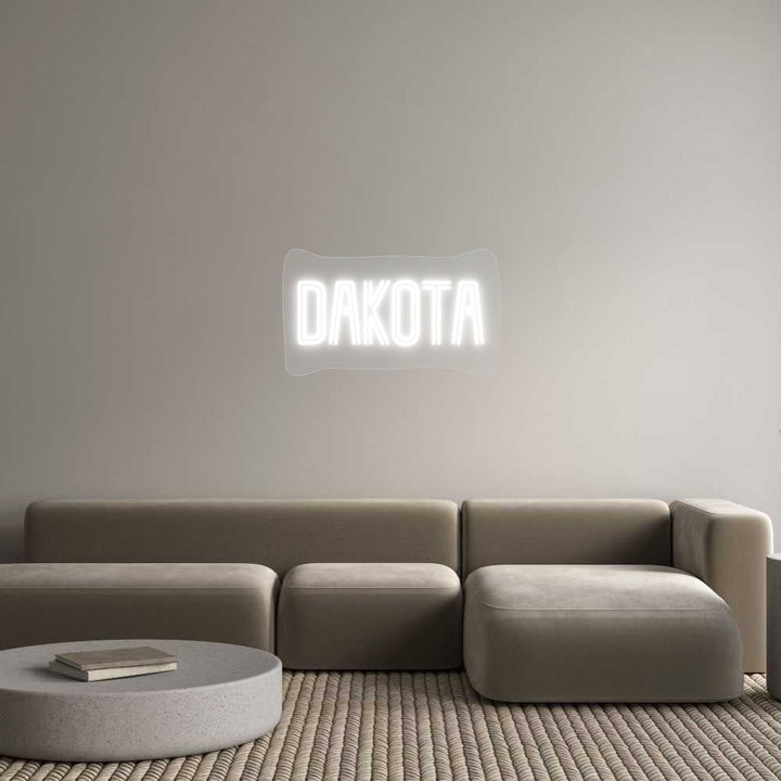Customized Neon Sign: Dakota