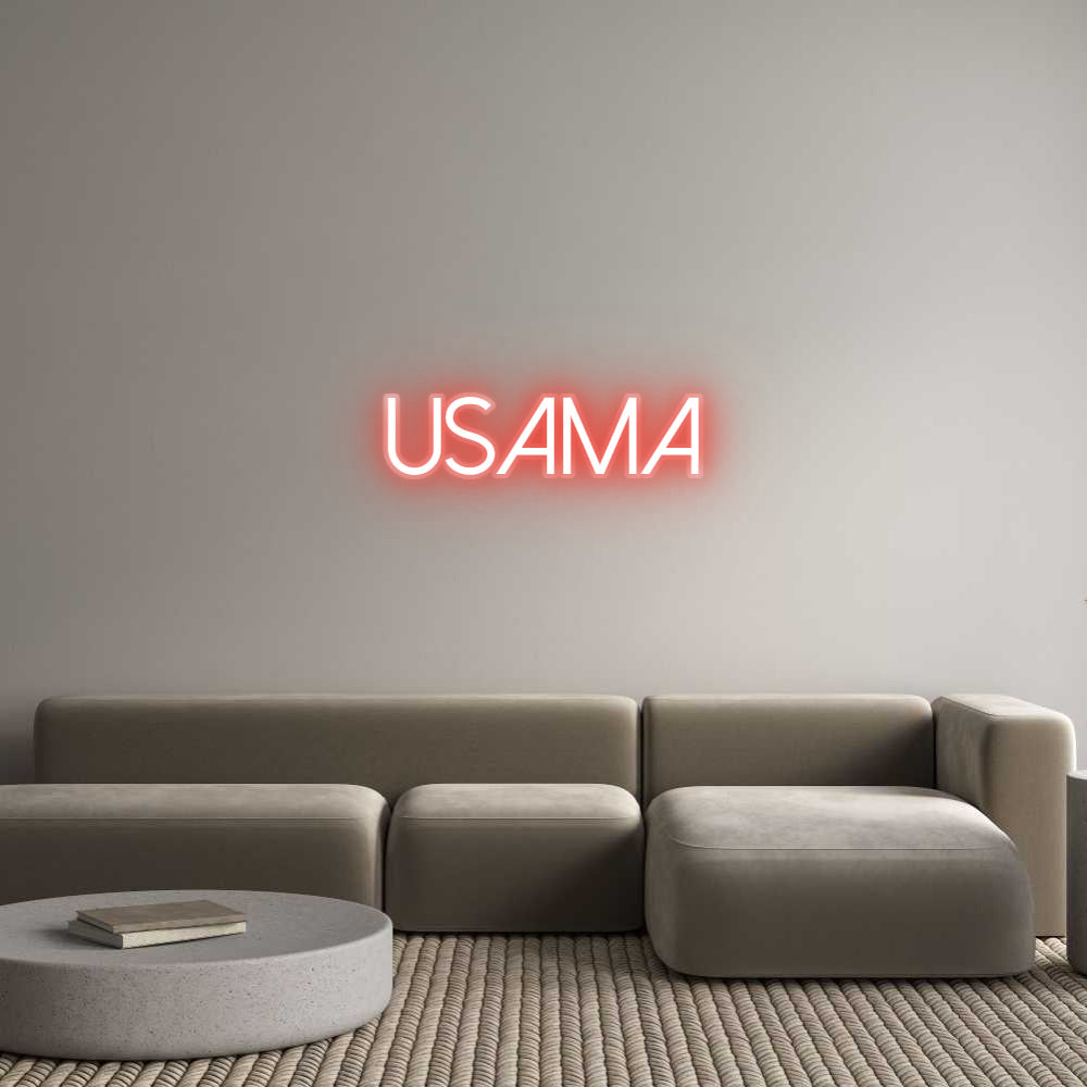 Customized Neon Sign: Usama
