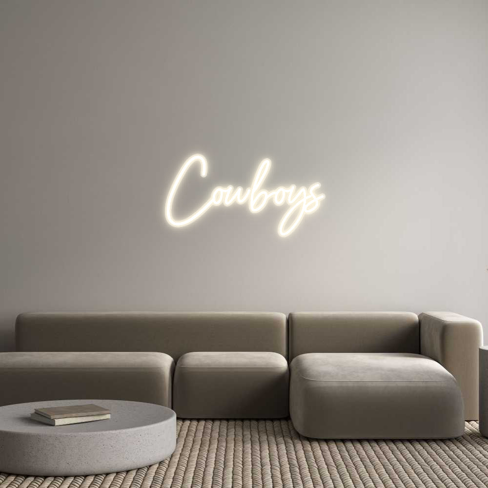 Customized Neon Sign: Cowboys