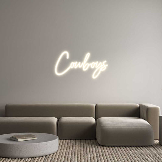 Customized Neon Sign: Cowboys