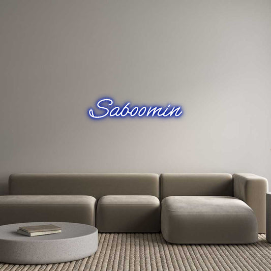 Customized Neon Sign: Saboomin