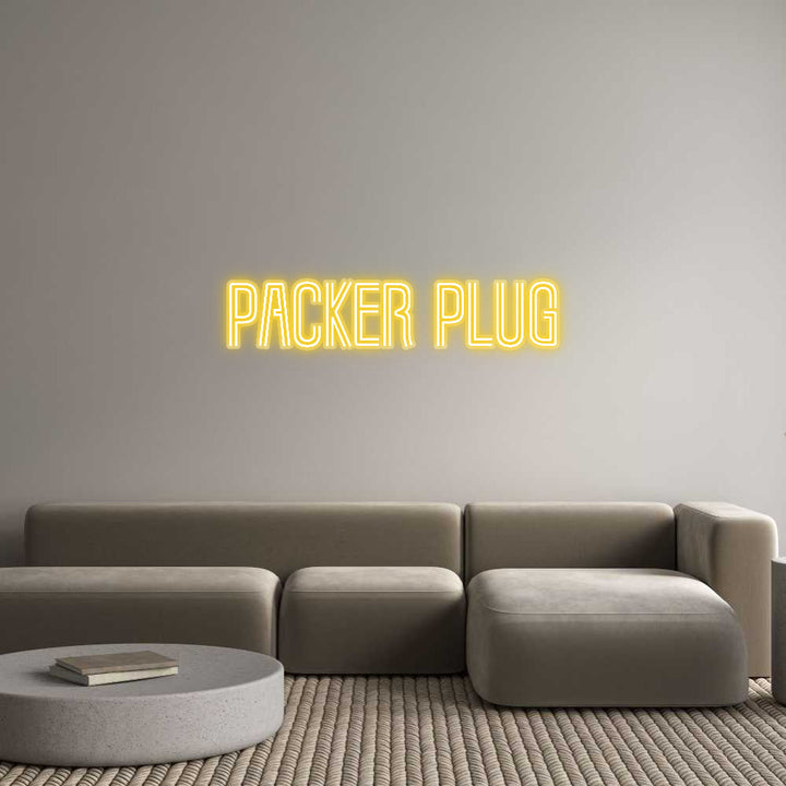 Customized Neon Sign: Packer Plug