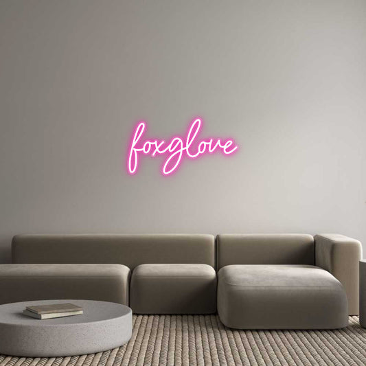 Customized Neon Sign: foxglove