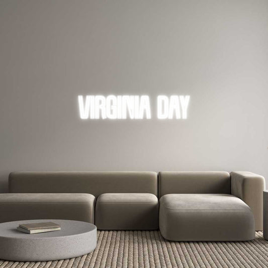 Customized Neon Sign: virginia day