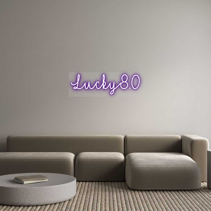 Customized Neon Sign: Lucky8.0