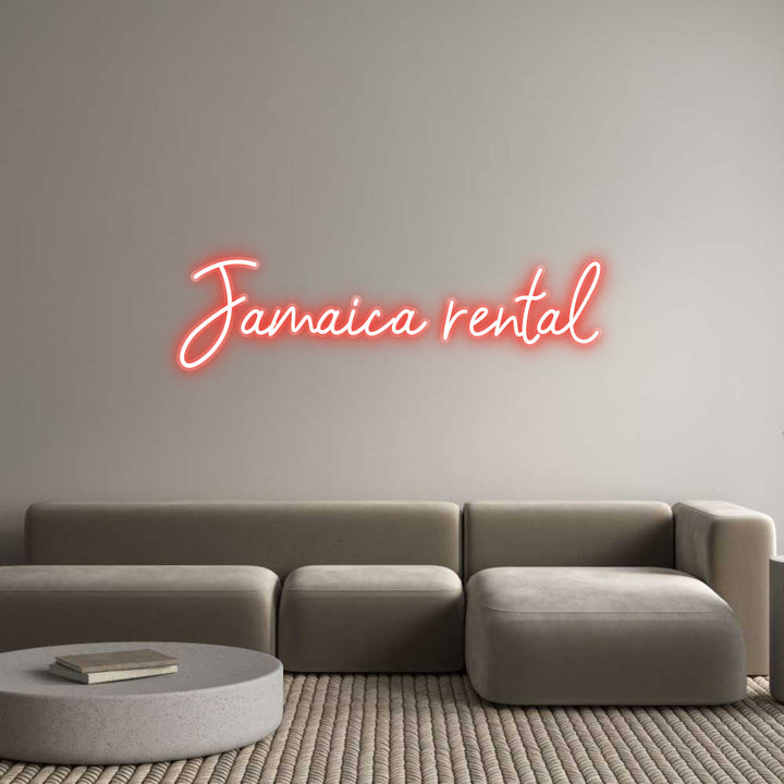 Customized Neon Sign: Jamaica rental
