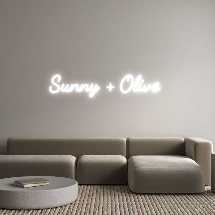 Customized Neon Sign: Sunny + Olive