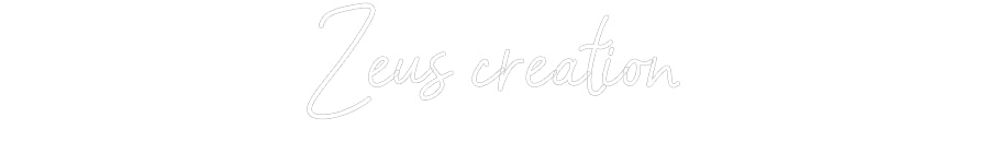 Customized Neon Sign: Zeus creation