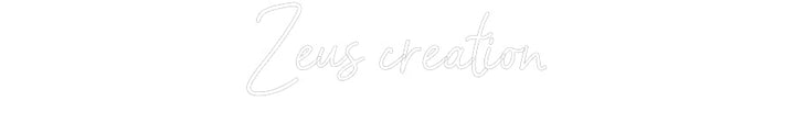 Customized Neon Sign: Zeus creation