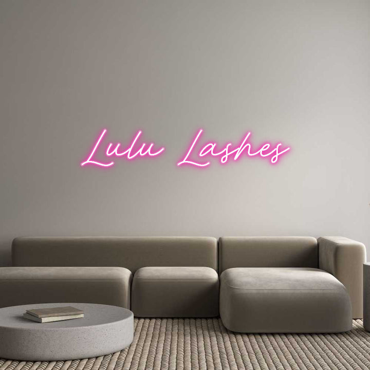 Customized Neon Sign: Lulu Lashes