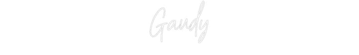 Customized Neon Sign: Gaudy