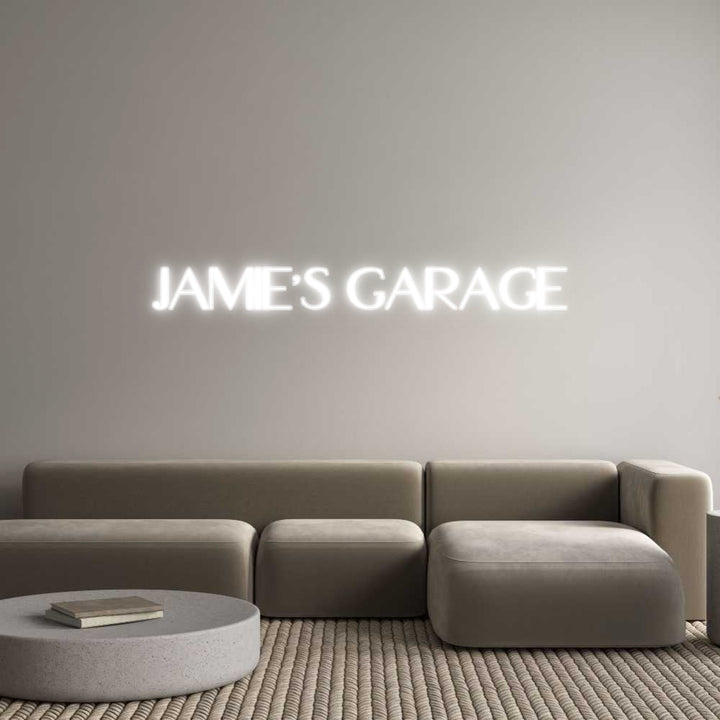 Customized Neon Sign: Jamie's Garage
