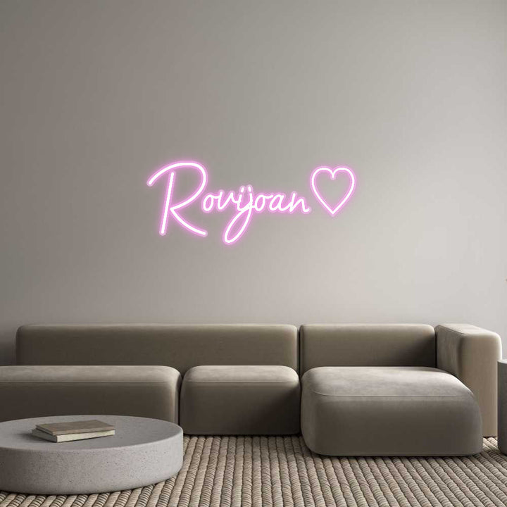 Customized Neon Sign: Rovijoan♡