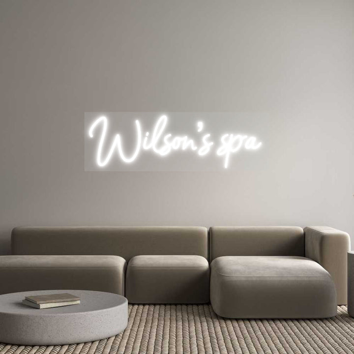 Customized Neon Sign: Wilson’s spa