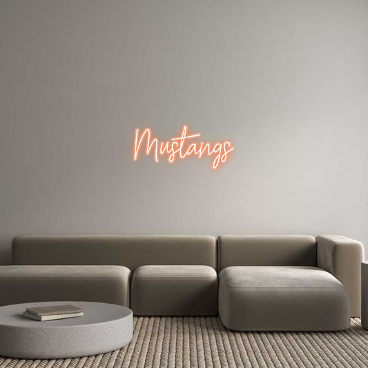 Customized Neon Sign: Mustangs