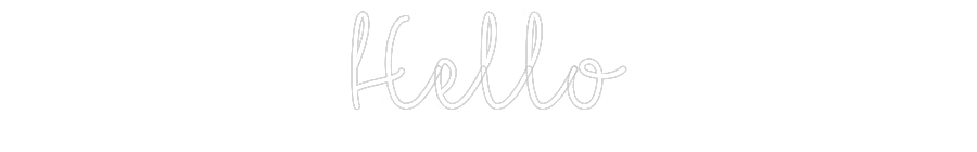 Customized Neon Sign: Hello