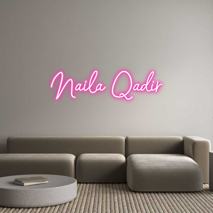 Customized Neon Sign: Naila Qadir
