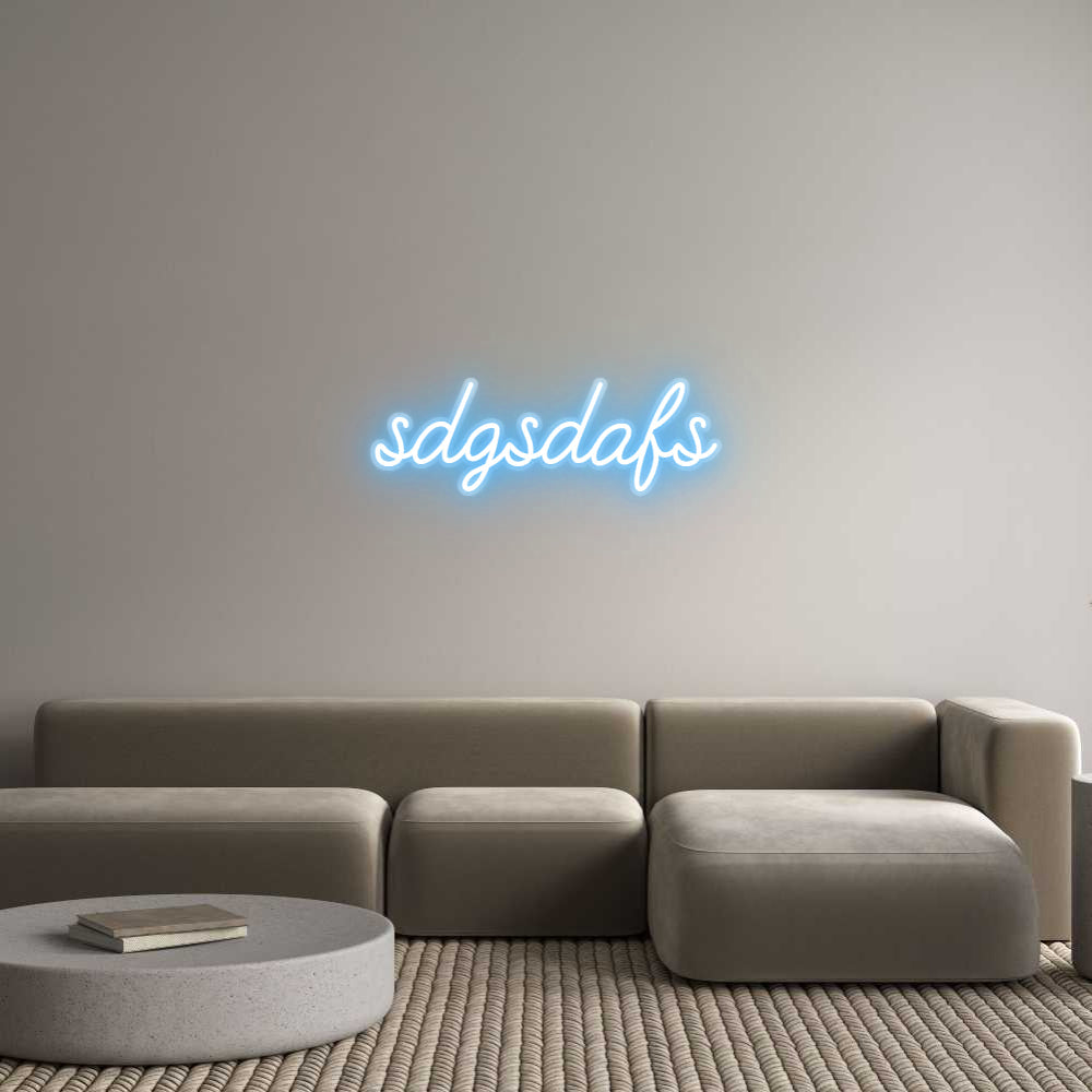 Customized Neon Sign: sdgsdafs
