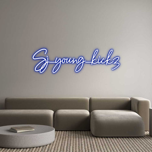 Customized Neon Sign: Sj_young_kickz