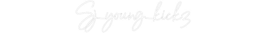 Customized Neon Sign: Sj_young_kickz