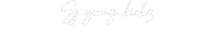 Customized Neon Sign: Sj_young_kickz