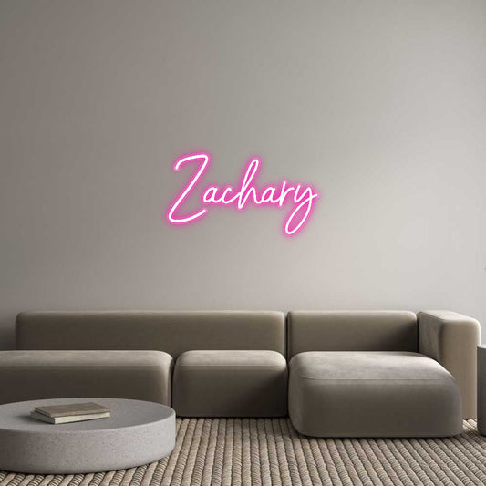 Customized Neon Sign: Zachary