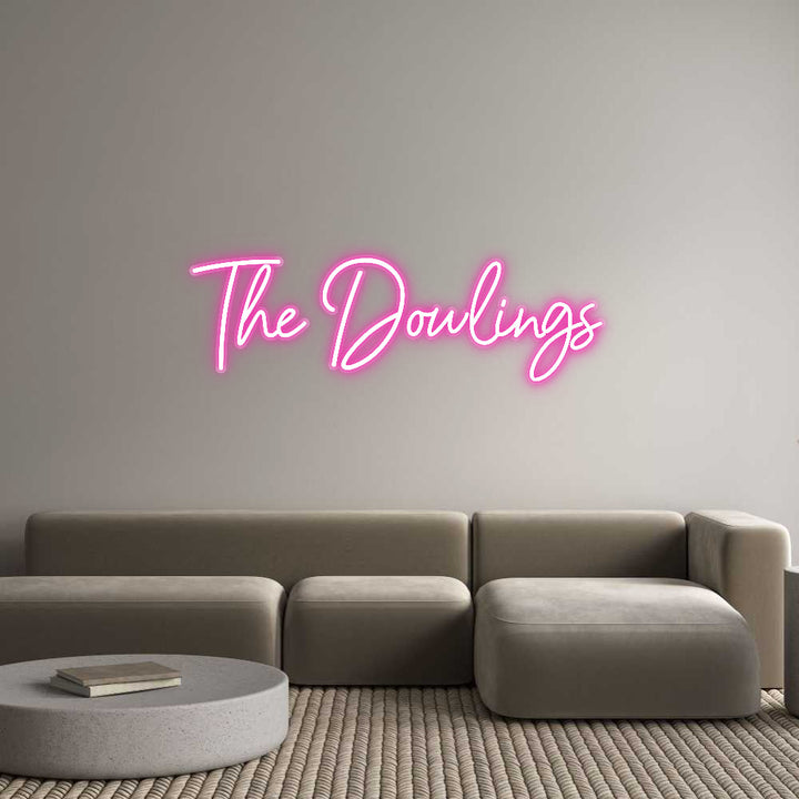 Customized Neon Sign: The Dowlings