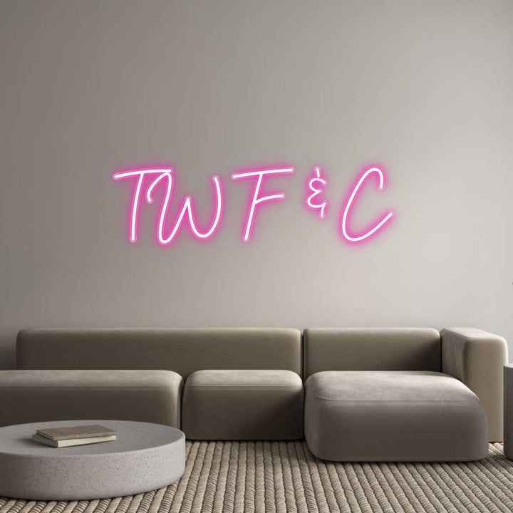 Customized Neon Sign: TW F & C