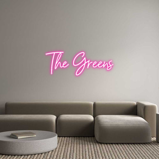 Customized Neon Sign: The Greens